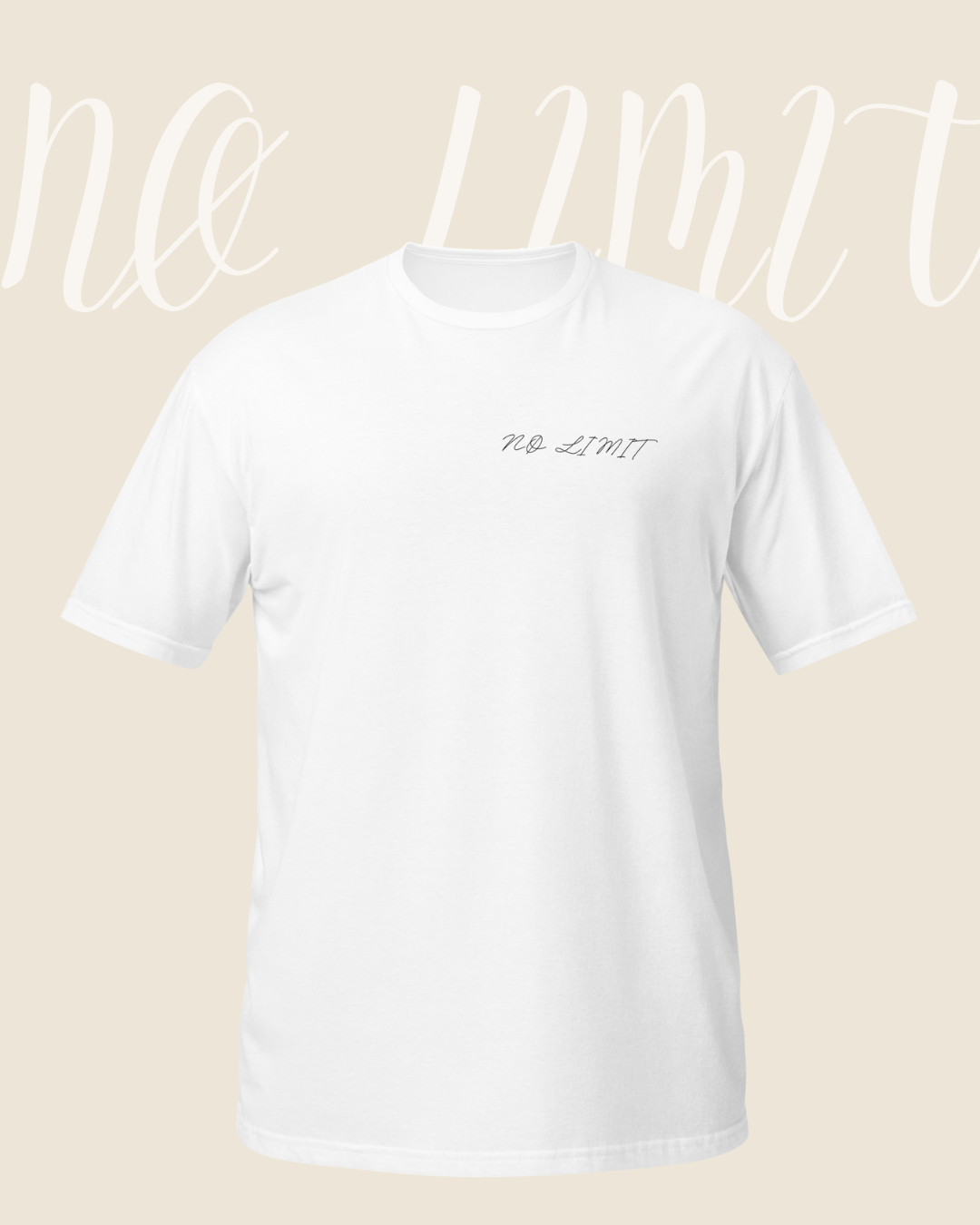T-shirt blanc NØ LIMIT design minimal pour le quotidien