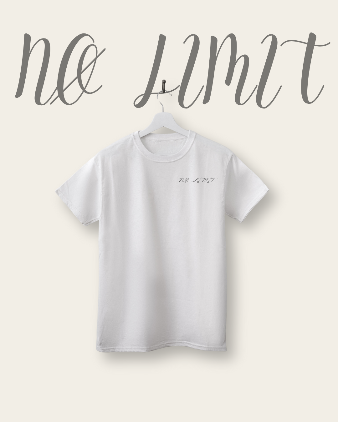 T-shirt blanc NØ LIMIT au style minimal et confortable